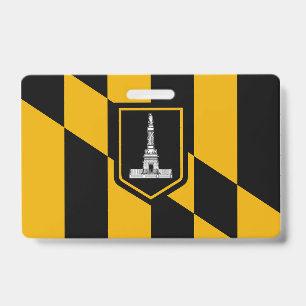 Name Badge with flag of Baltimore City