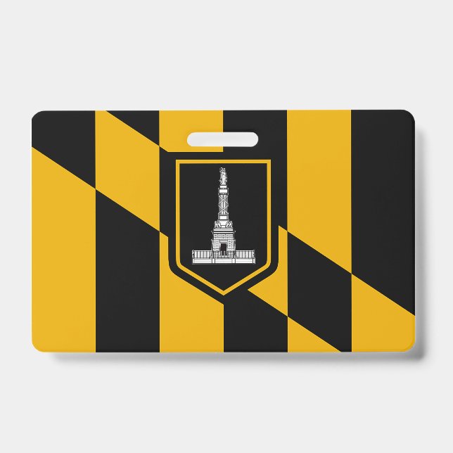 Name Badge with flag of Baltimore City (Front)