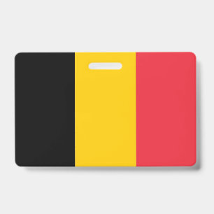 Name Badge with flag of Belgium
