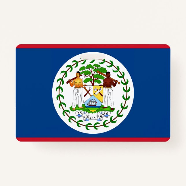 Name Badge with flag of Belize (Front)