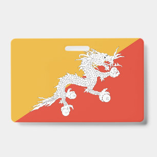 Name Badge with flag of Bhutan