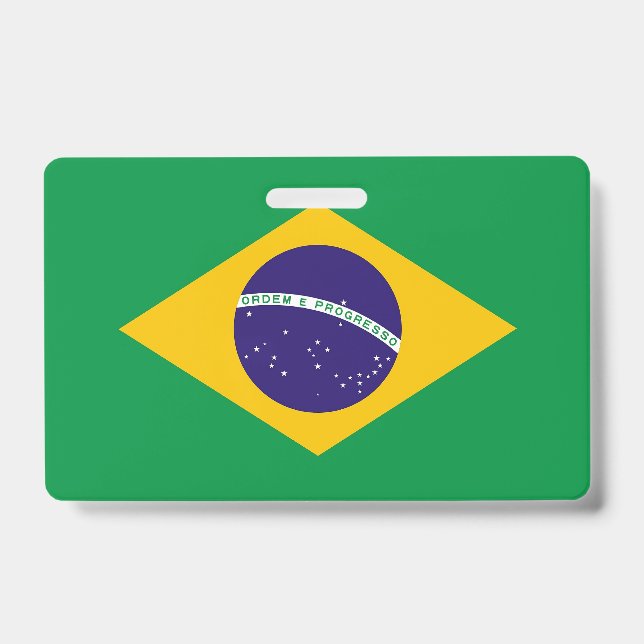 Name Badge with flag of Brazil (Front)