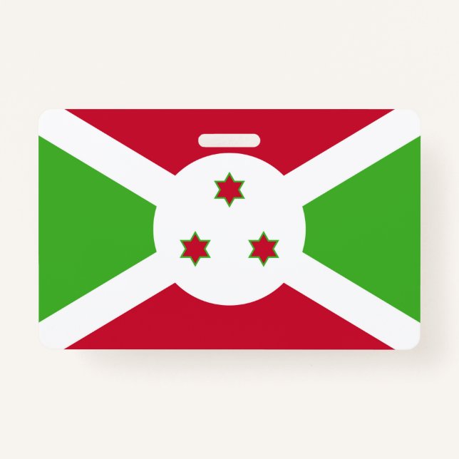 Name Badge with flag of Burundi (Front)