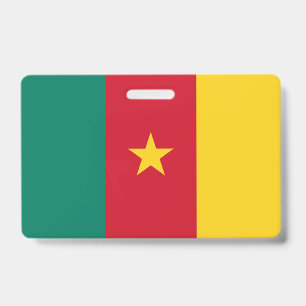 Name Badge with flag of Cameroon