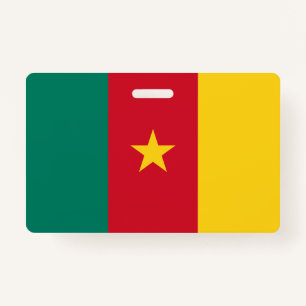 Name Badge with flag of Cameroon