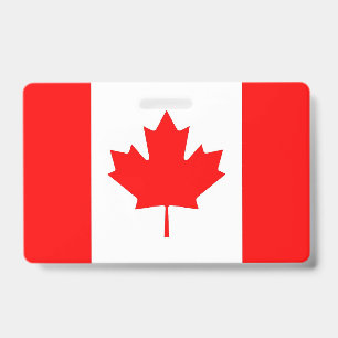 Name Badge with flag of Canada
