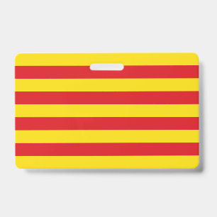Name Badge with flag of Catalonia