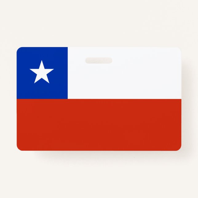 Name Badge with flag of Chile (Front)