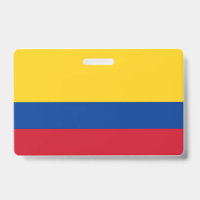 Name Badge with flag of Colombia