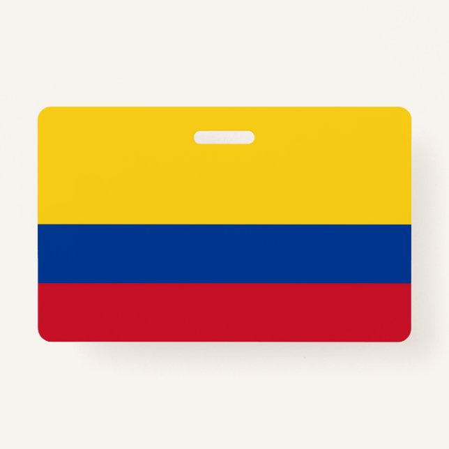 Name Badge with flag of Colombia (Front)