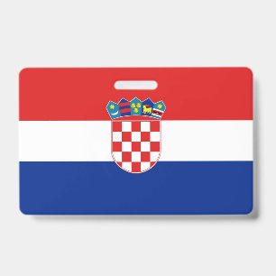 Name Badge with flag of Croatia