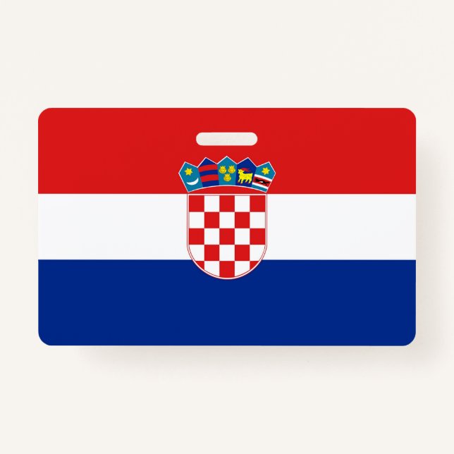 Name Badge with flag of Croatia (Front)