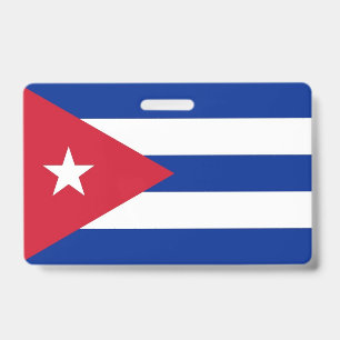 Name Badge with flag of Cuba