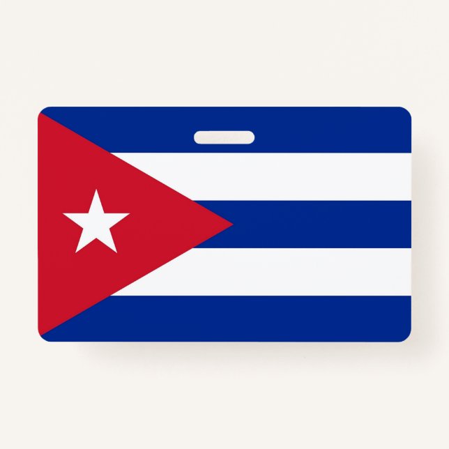 Name Badge with flag of Cuba (Front)