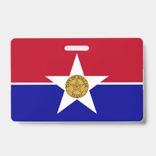 Name Badge with flag of Dallas City