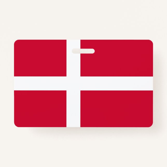 Name Badge with flag of Denmark (Front)