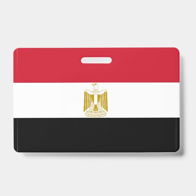 Name Badge with flag of Egypt (Front)