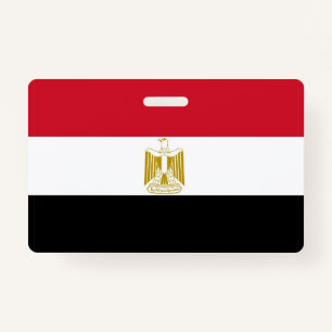 Name Badge with flag of Egypt