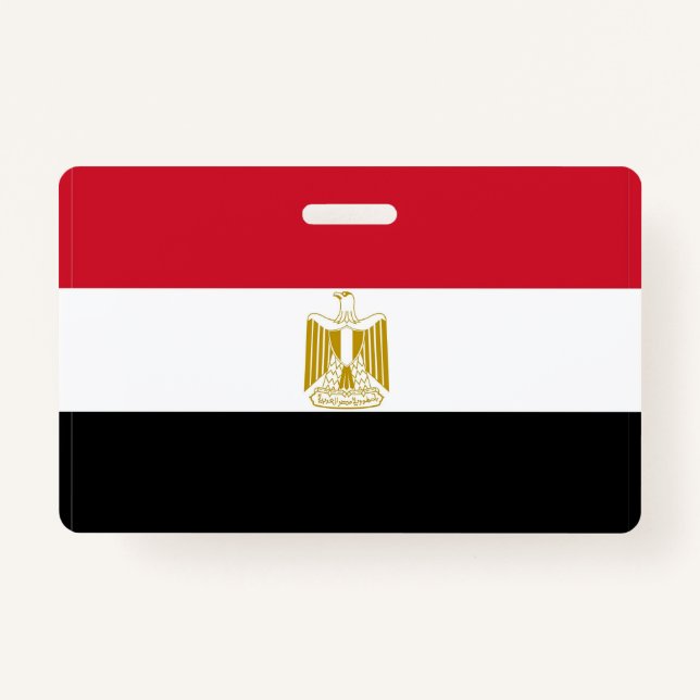 Name Badge with flag of Egypt (Front)