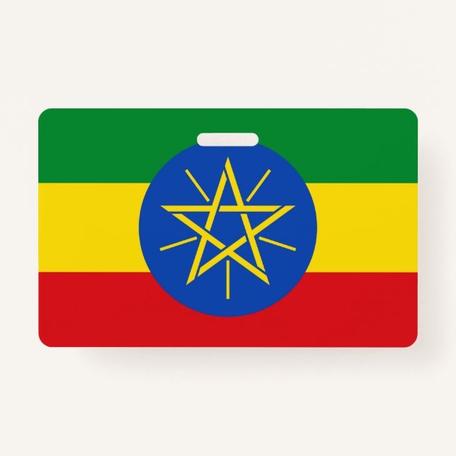 Name Badge with flag of Ethiopia (Front)