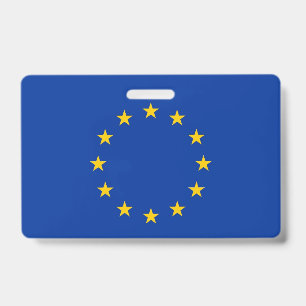 Name Badge with flag of European Union