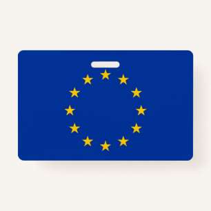 Name Badge with flag of European Union