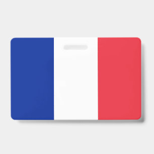 Name Badge with flag of France
