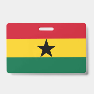 Name Badge with flag of Ghana
