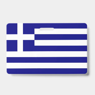 Name Badge with flag of Greece