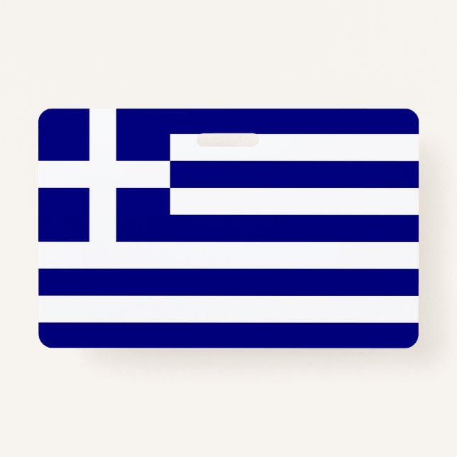 Name Badge with flag of Greece (Front)
