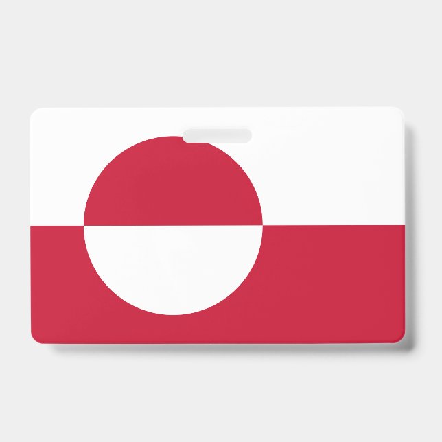 Name Badge with flag of Greenland (Front)