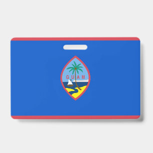 Name Badge with flag of Guam, USA
