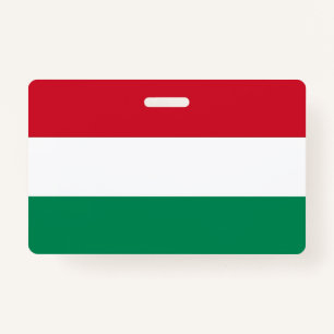 Name Badge with flag of Hungary