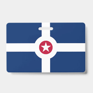 Name Badge with flag of Indianapolis City