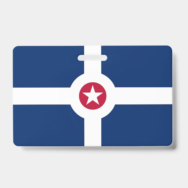 Name Badge with flag of Indianapolis City (Front)