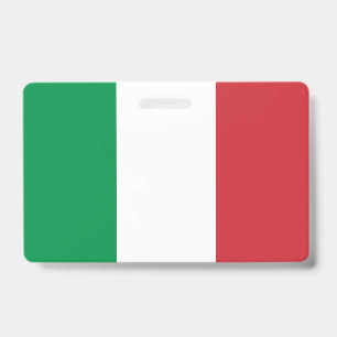Name Badge with flag of Italy