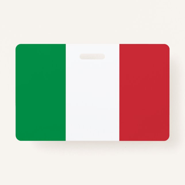 Name Badge with flag of Italy (Front)