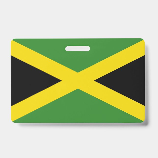 Name Badge with flag of Jamaica (Front)