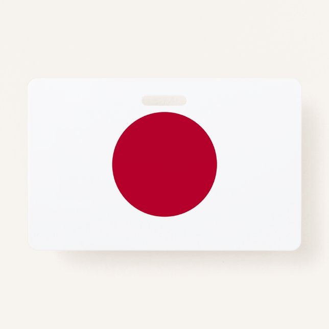 Name Badge with flag of Japan (Front)