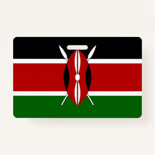 Name Badge with flag of Kenya