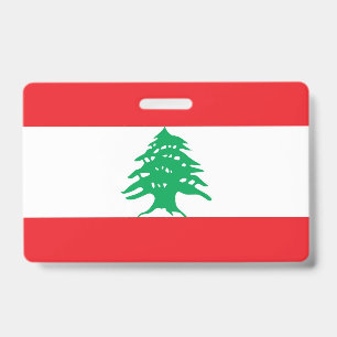 Name Badge with flag of Lebanon