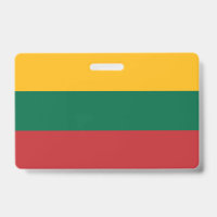 Name Badge with flag of Lithuania