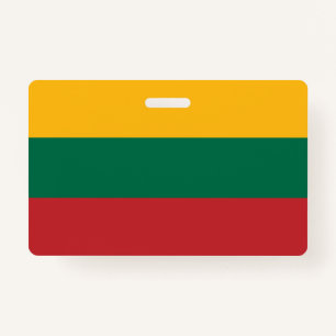 Name Badge with flag of Lithuania