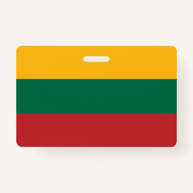 Name Badge with flag of Lithuania (Front)