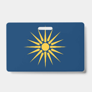 Name Badge with flag of Macedonia, Greece