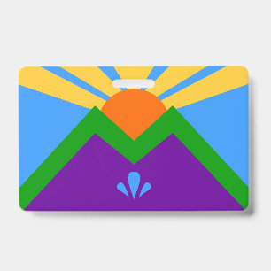 Name Badge with flag of Manitou Springs