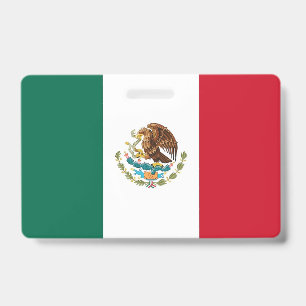 Name Badge with flag of Mexico