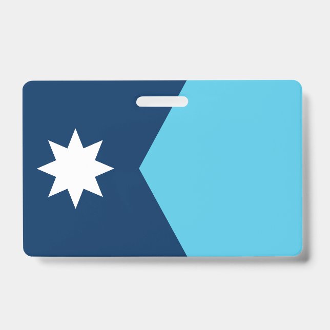 Name Badge with flag of Minnesota, USA (Front)