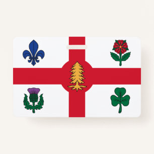 Name Badge with flag of Montreal