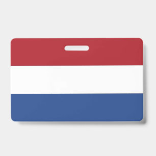 Name Badge with flag of Netherlands